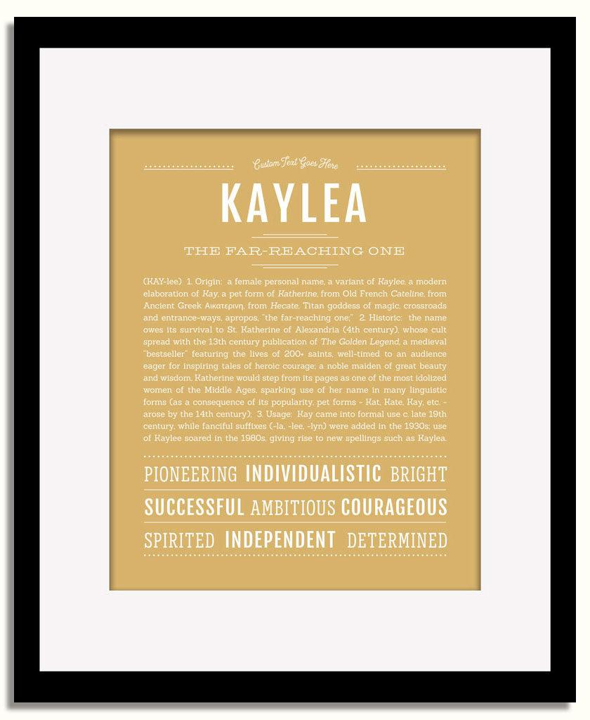 Frame Options | Matte Gold | Black Frame, Matted