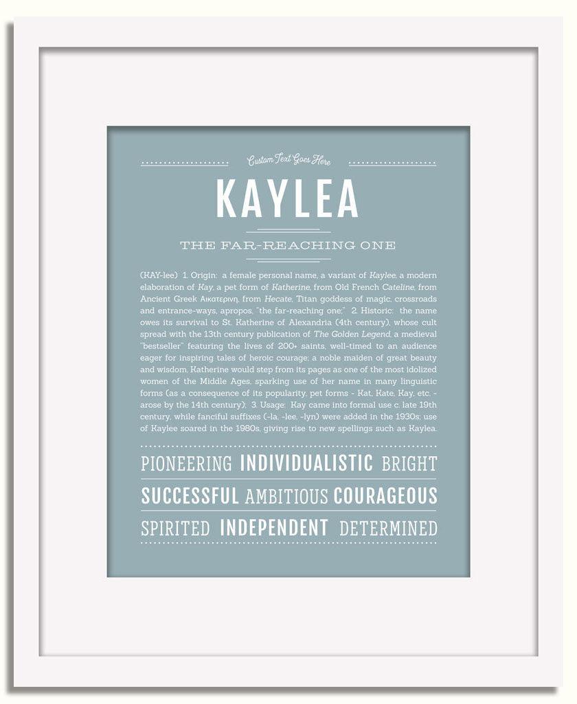 Frame Options | Powder Blue | White Frame, Matted