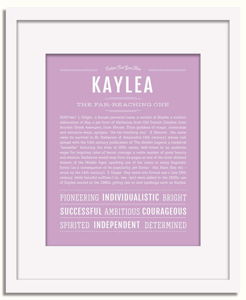 Frame Options | Lilac | White Frame, Matted