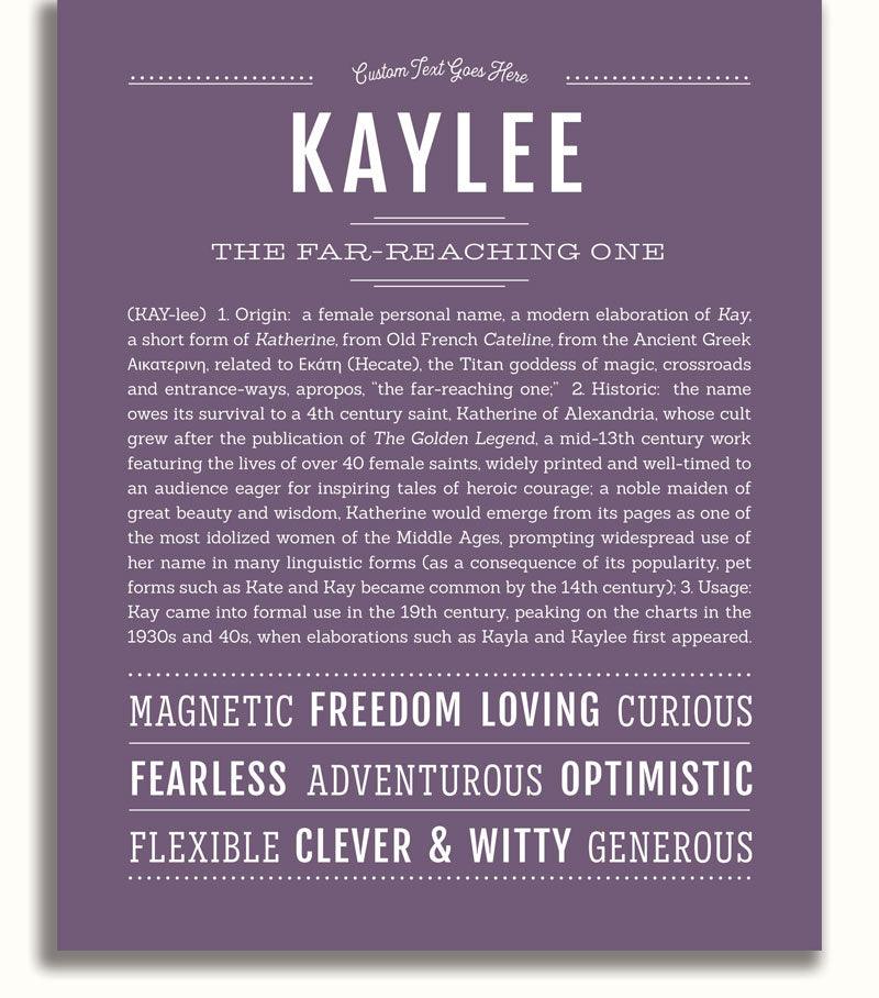 Kaylee | Name Art Print - Personalized Custom Gifts – Name Stories