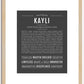 Kayli | Name Art Print