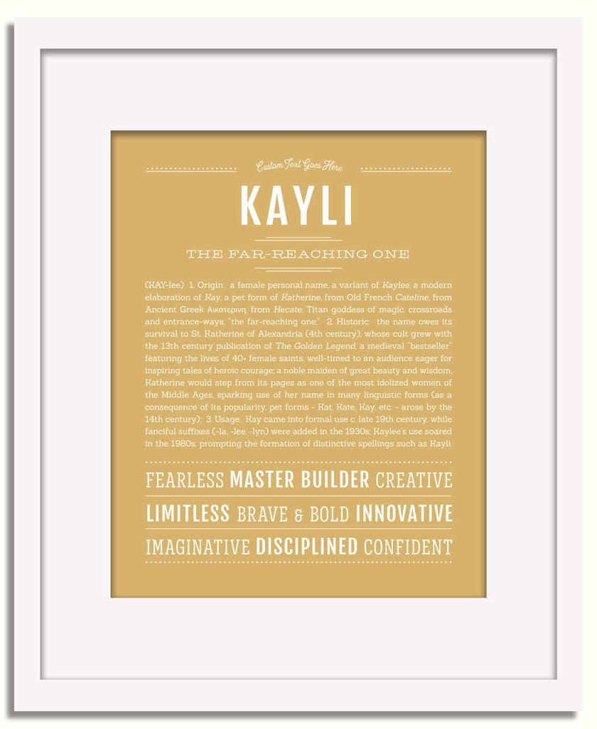 Frame Options | Matte Gold | White Frame, Matted