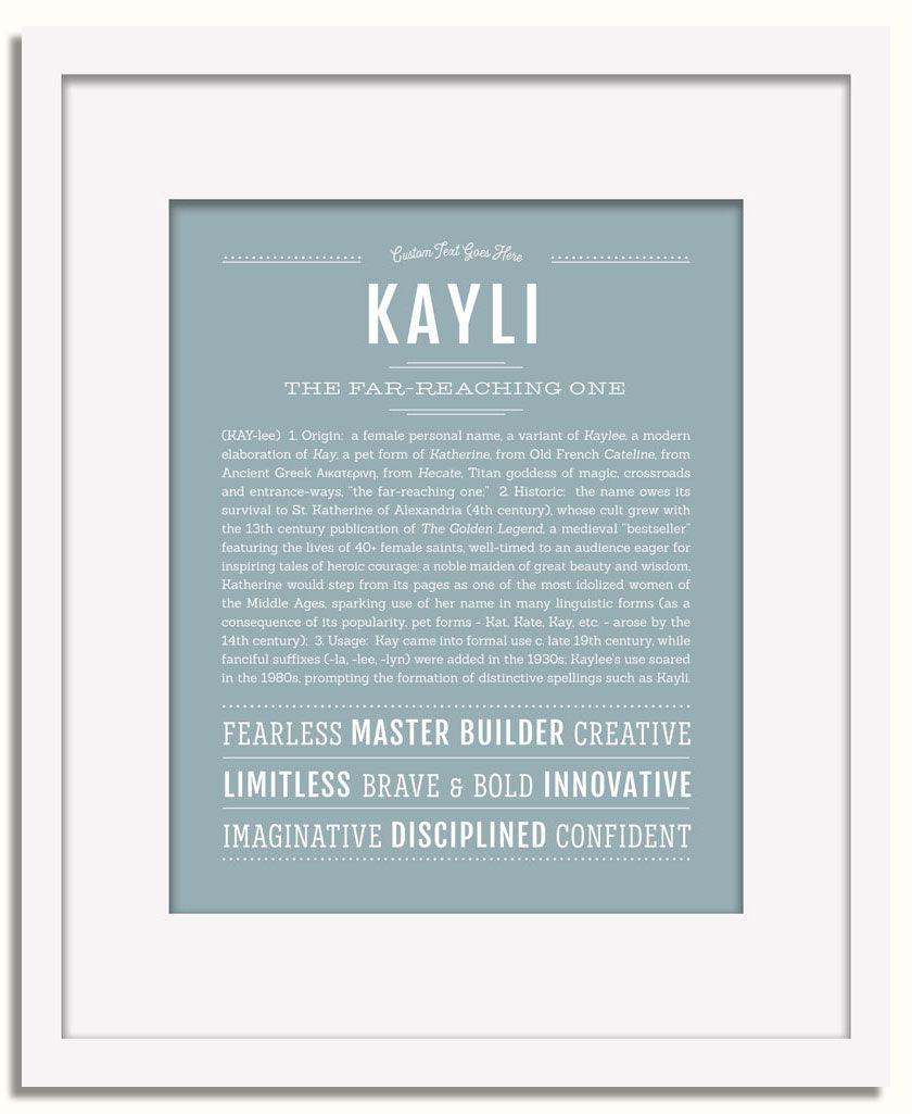 Frame Options | Powder Blue | White Frame, Matted