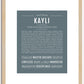 Kayli | Name Art Print