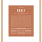 Kayli | Name Art Print