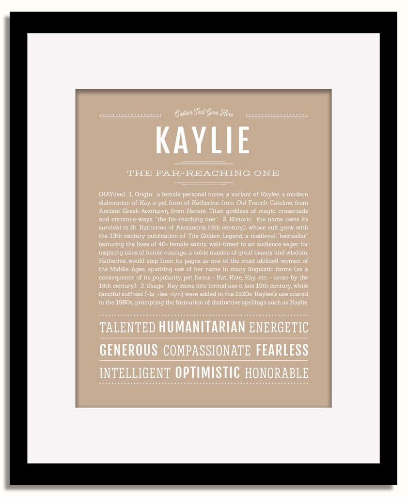 Frame Options | Tan | Black Frame, Matted