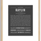 Kaylin | Name Art Print