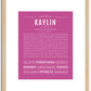 Kaylin | Name Art Print