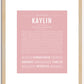 Kaylin | Name Art Print