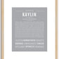 Kaylin | Name Art Print