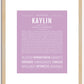 Kaylin | Name Art Print