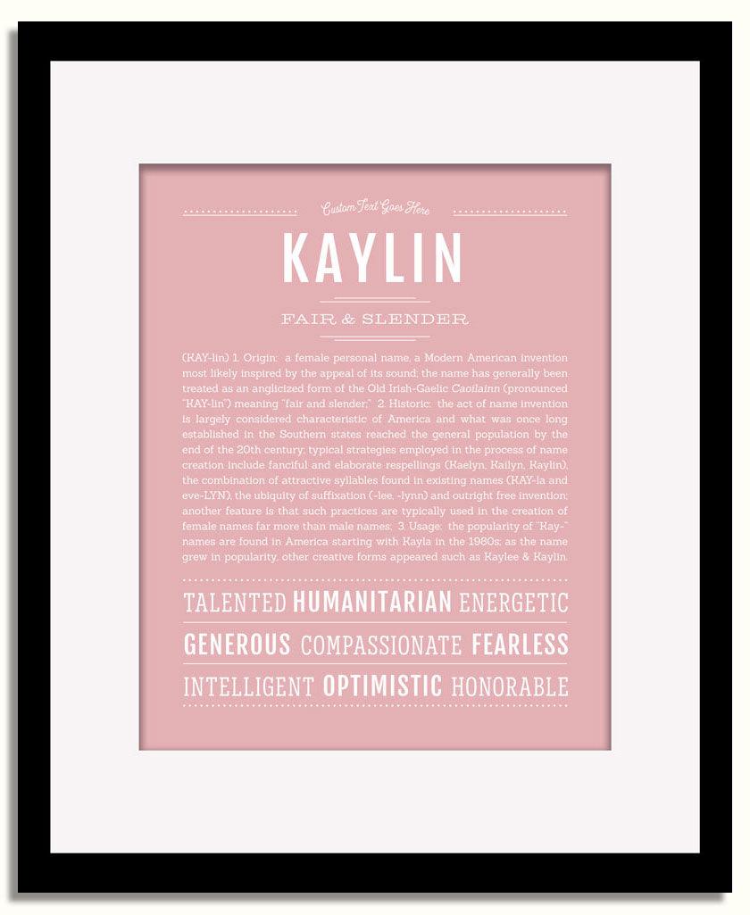 Frame Options | Dusty Rose | Black Frame, Matted