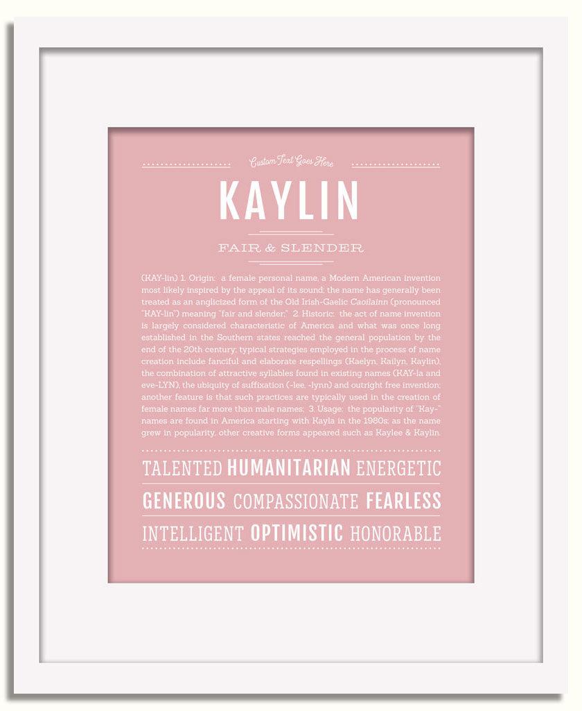 Frame Options | Dusty Rose | White Frame, Matted