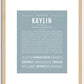 Kaylin | Name Art Print