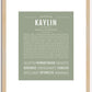 Kaylin | Name Art Print