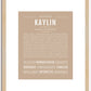 Kaylin | Name Art Print