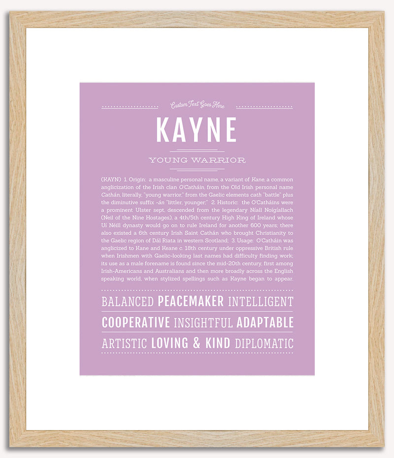 Kayne | Name Art Print