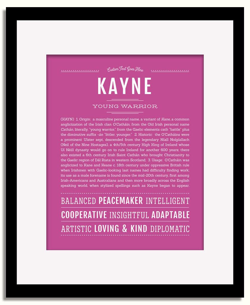 Frame Options | Dark Pink | Black Frame, Matted