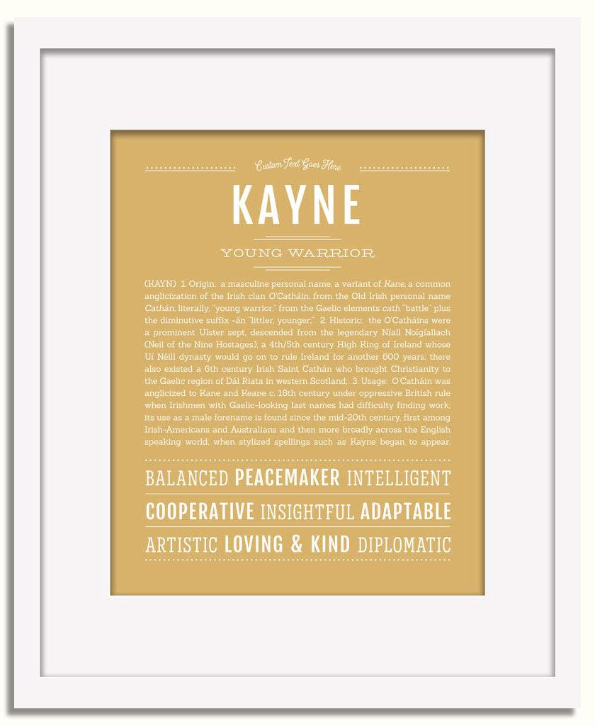 Frame Options | Matte Gold | White Frame, Matted