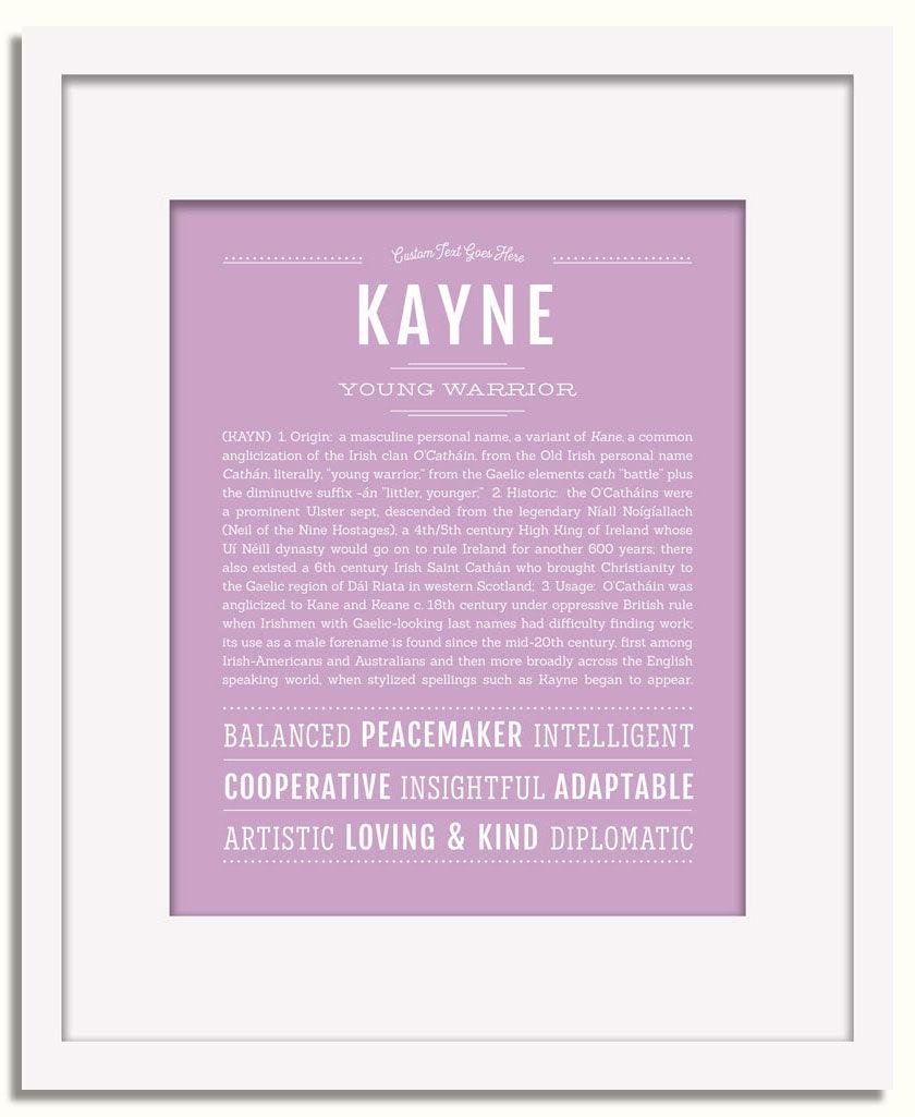 Frame Options | Lilac | White Frame, Matted