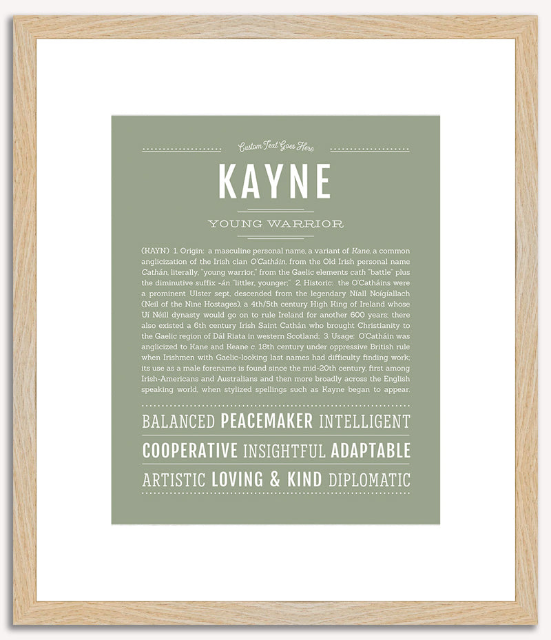 Kayne | Name Art Print