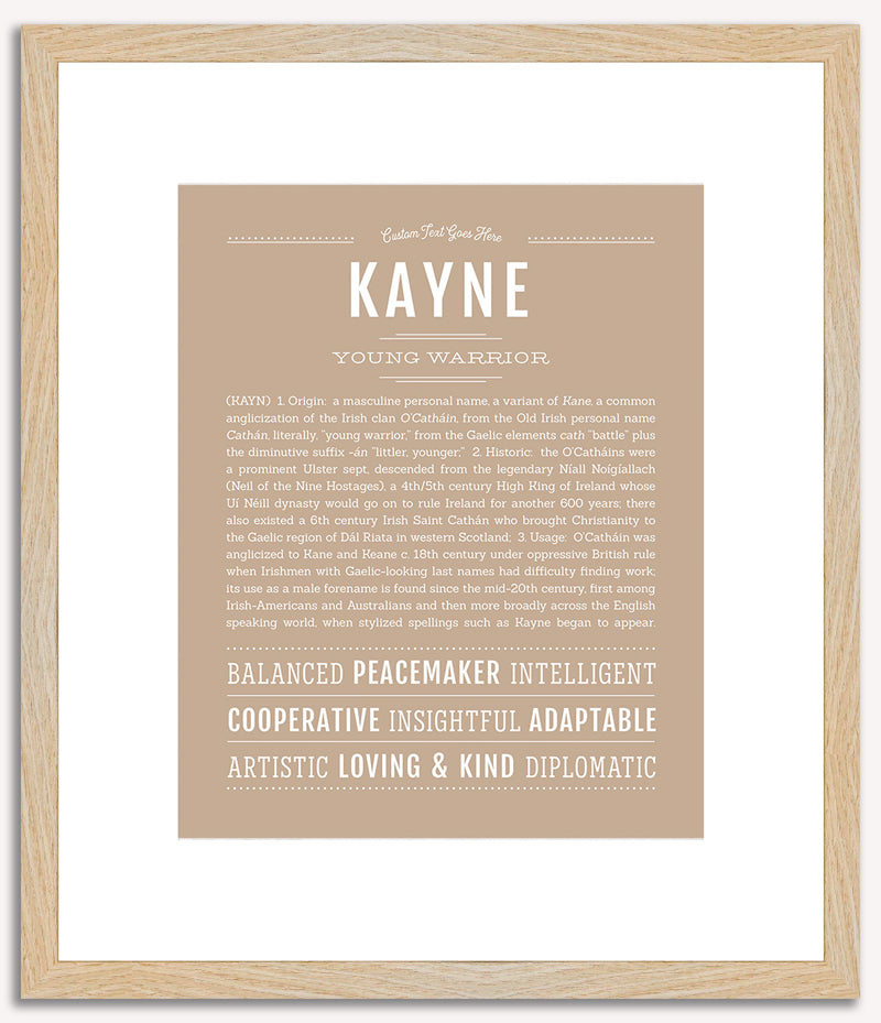 Kayne | Name Art Print