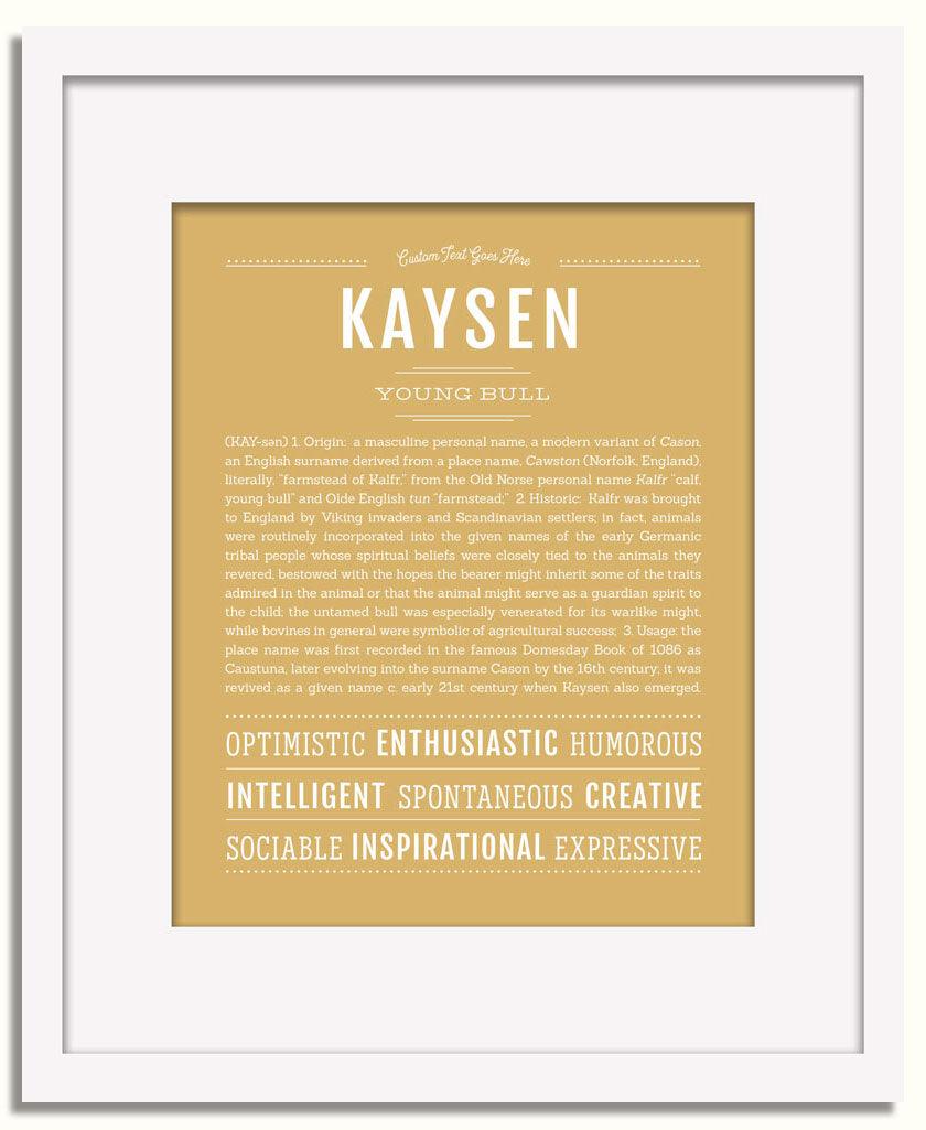 Frame Options | Matte Gold | White Frame, Matted