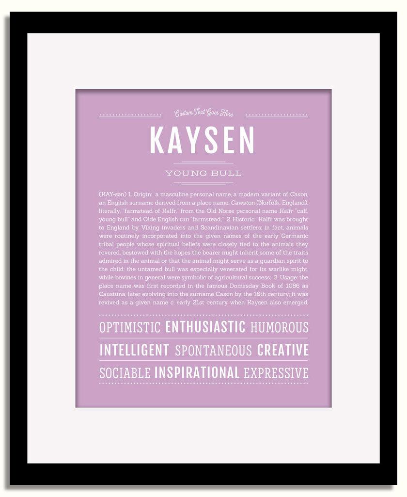 Frame Options | Lilac | Black Frame, Matted