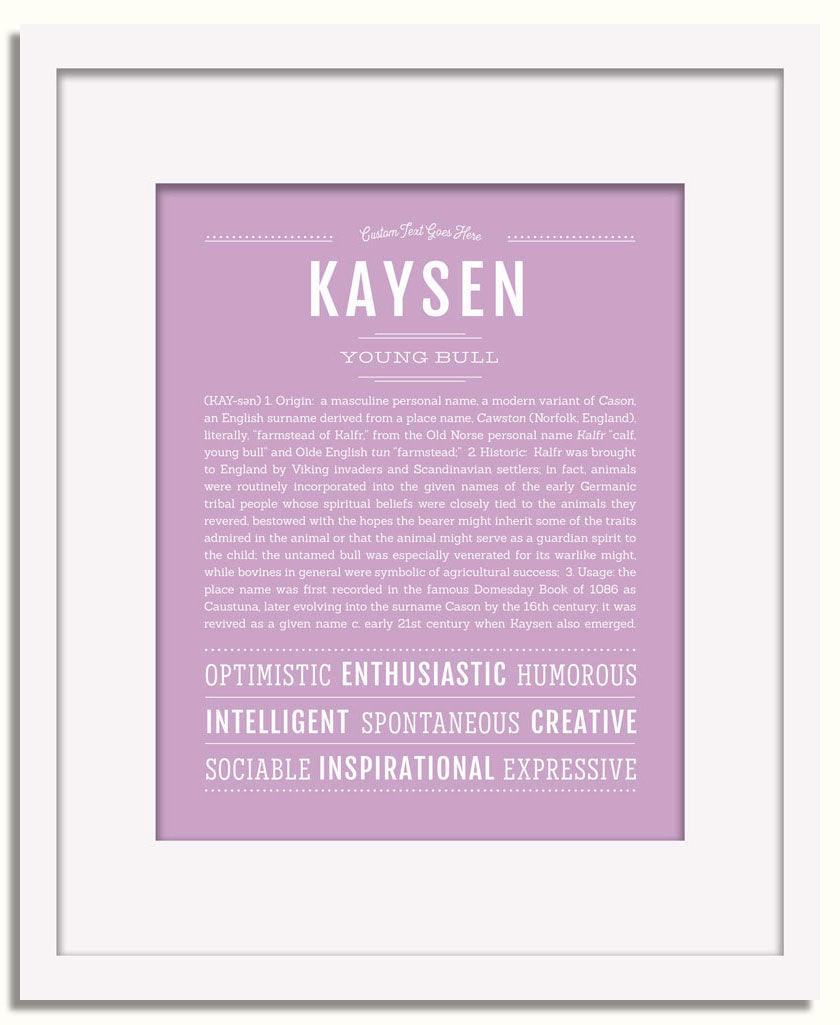 Frame Options | Lilac | White Frame, Matted