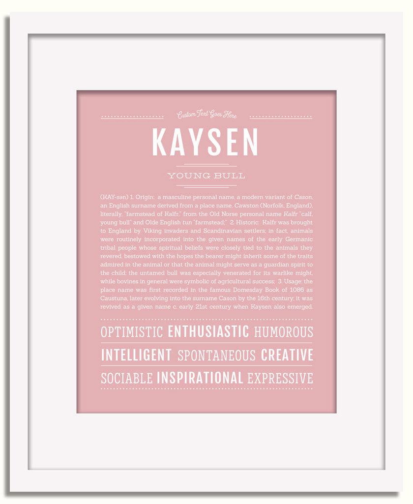 Frame Options | Dusty Rose | White Frame, Matted