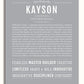 Kayson | Name Art Print – Name Stories