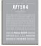 Kayson Personalized Name Meaning Art Prints – Name Stories