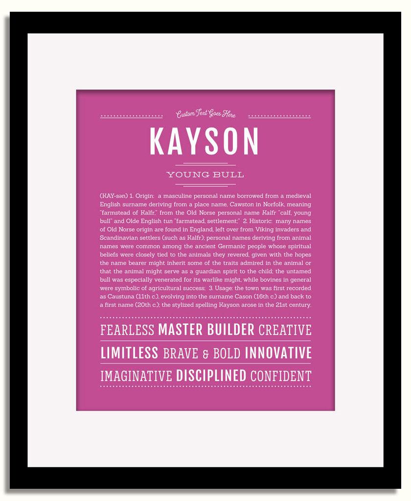 Frame Options | Dark Pink | Black Frame, Matted