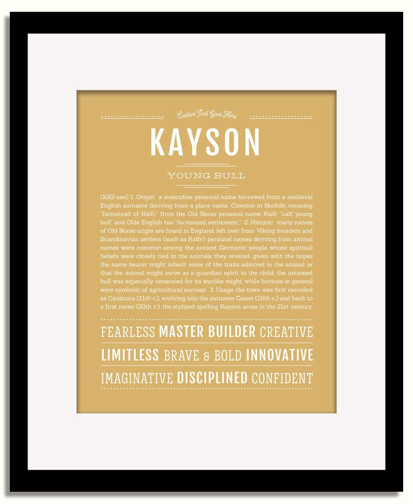 Frame Options | Matte Gold | Black Frame, Matted