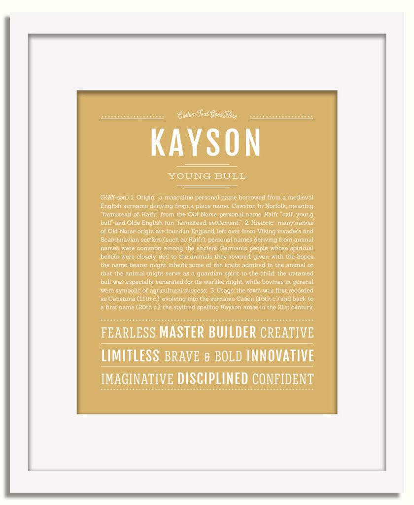 Frame Options | Matte Gold | White Frame, Matted