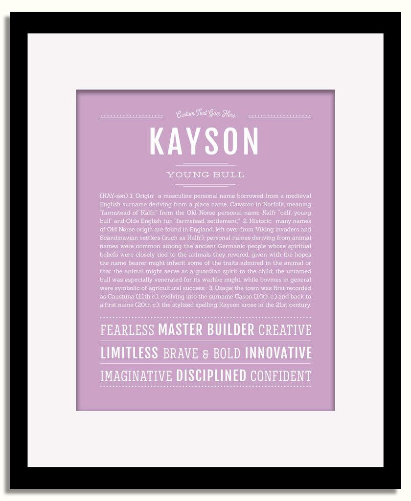 Frame Options | Lilac | Black Frame, Matted