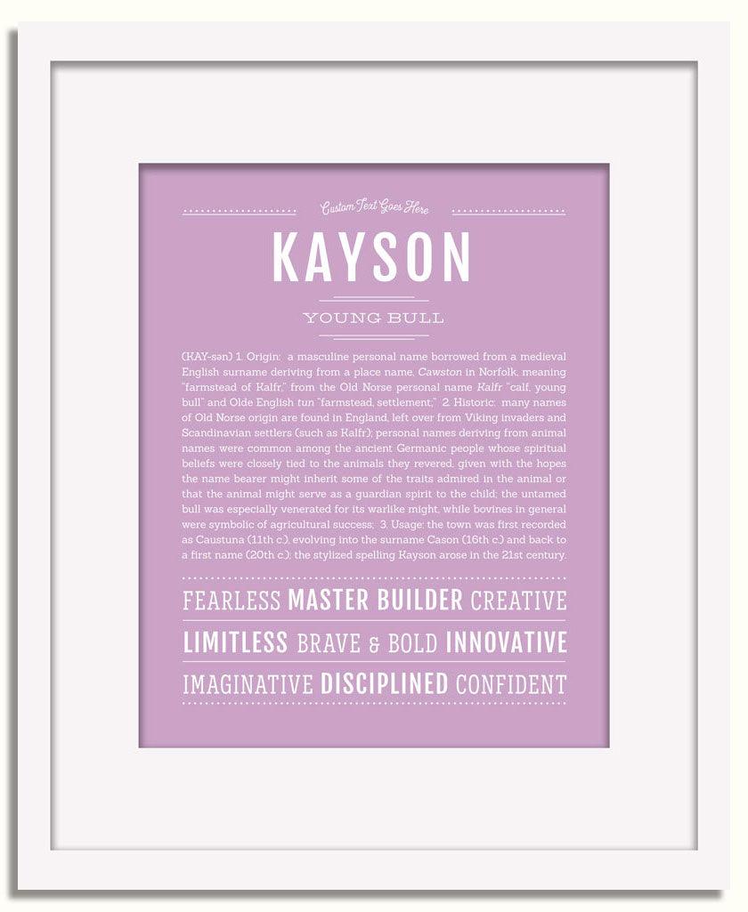 Frame Options | Lilac | White Frame, Matted