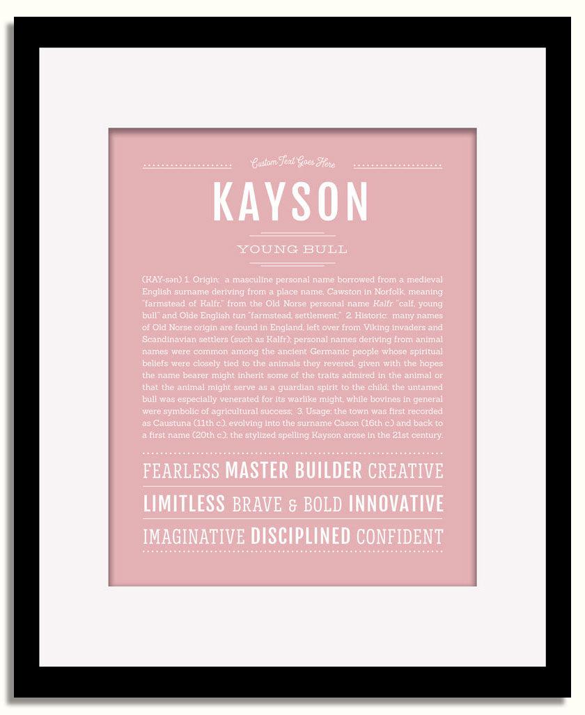 Frame Options | Dusty Rose | Black Frame, Matted