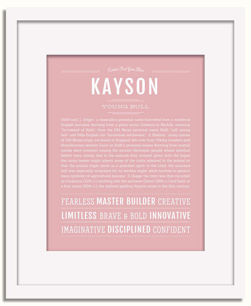 Frame Options | Dusty Rose | White Frame, Matted