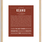 Keanu | Name Art Print