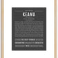 Keanu | Name Art Print