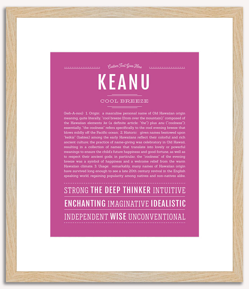 Keanu | Name Art Print