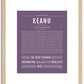 Keanu | Name Art Print