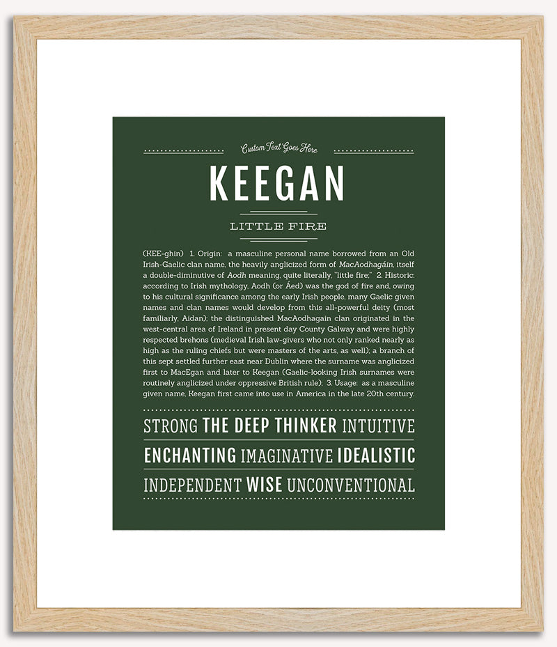 Keegan (male) | Name Art Print