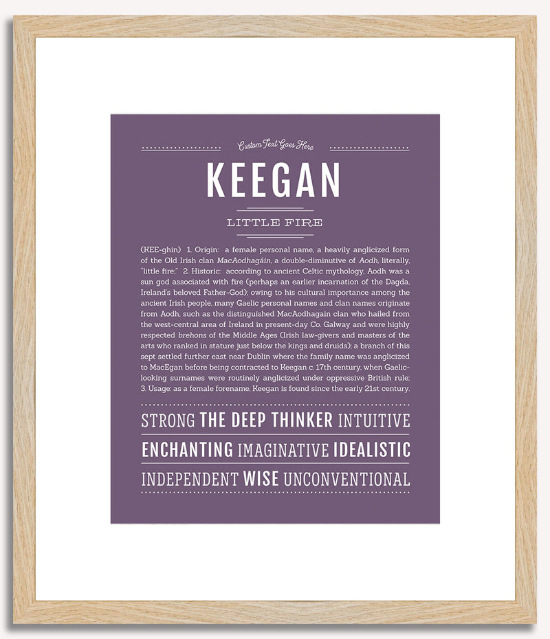 Keegan (female) | Name Art Print