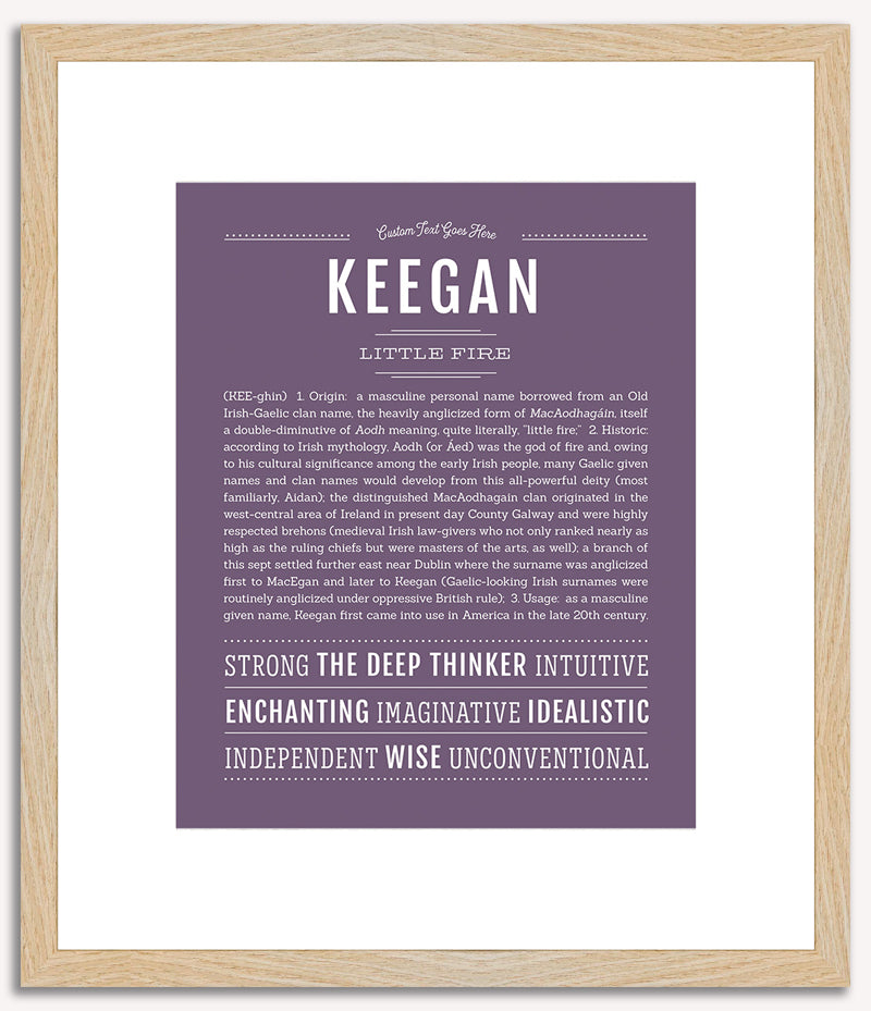 Keegan (male) | Name Art Print