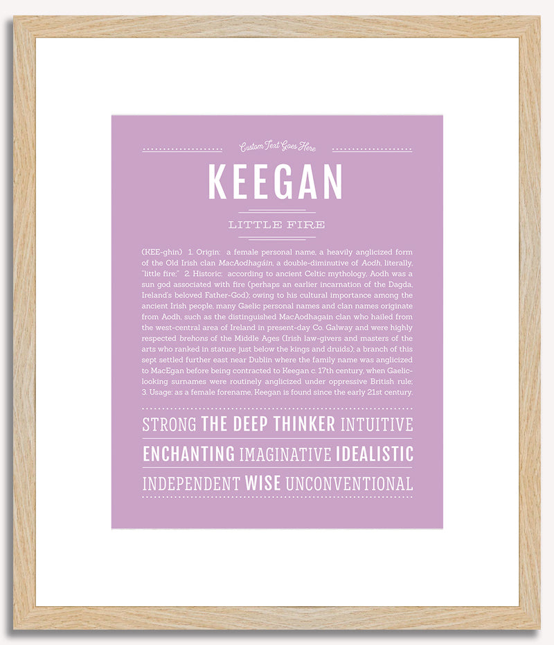 Keegan (female) | Name Art Print