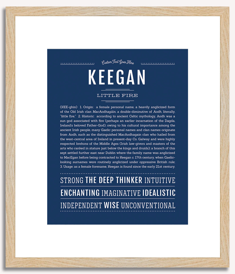 Keegan (female) | Name Art Print