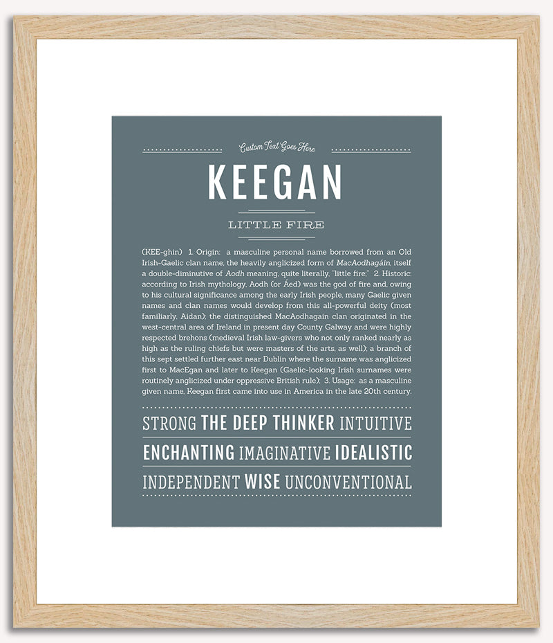 Keegan (male) | Name Art Print