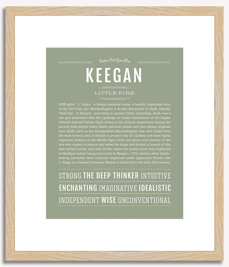 Keegan (female) | Name Art Print